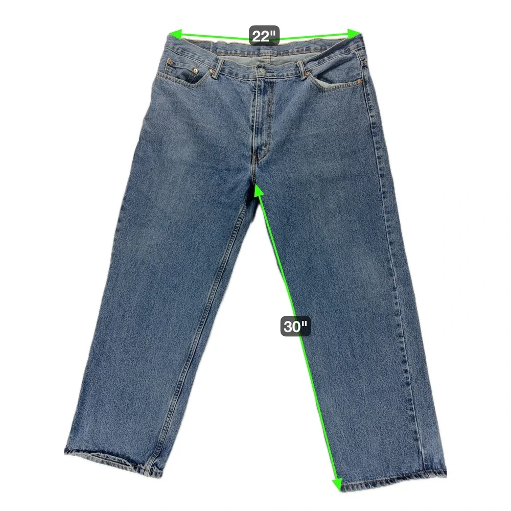 Levi's‎ 550 Relaxed Fit Jeans Blue Denim Classic Straight Leg W42 L30